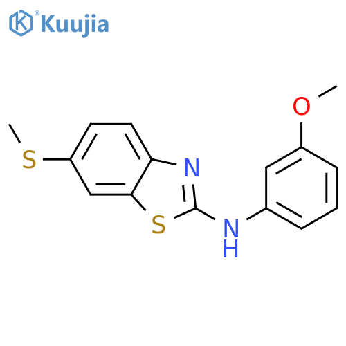 N-(3-methoxyphenyl)-6-(methylsulfanyl)-1,3-benzothiazol-2-amine structure
