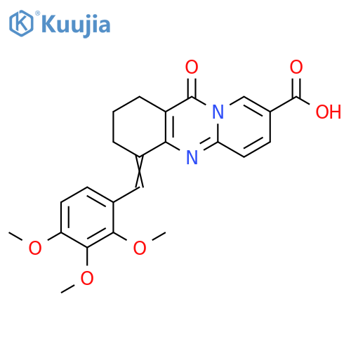 1H-Pyrido[2,1-b]quinazoline-8-carboxylic acid,2,3,4,11-tetrahydro-11-oxo-4-[(2,3,4-trimethoxyphenyl)methylene]- structure
