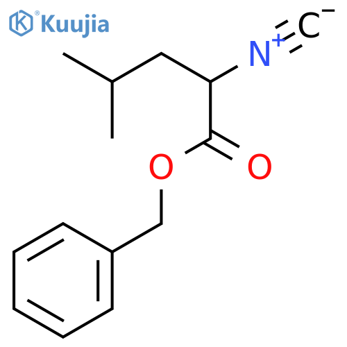 Pentanoic acid, 2-isocyano-4-methyl-, phenylmethyl ester structure