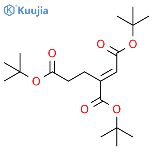 1-Butene-1,2,4-tricarboxylic acid, tris(1,1-dimethylethyl) ester, (E)- structure