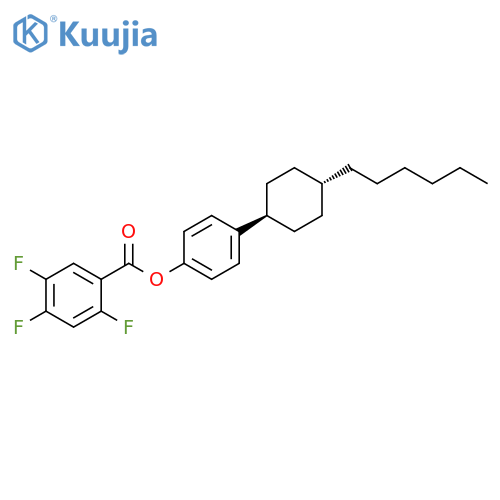 Benzoic acid, 2,4,5-trifluoro-, 4-(4-hexylcyclohexyl)phenyl ester, trans- (9CI) structure