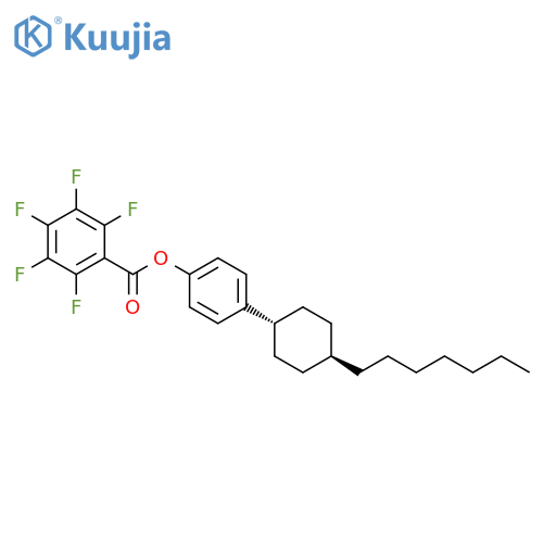 Benzoic acid, pentafluoro-, 4-(4-heptylcyclohexyl)phenyl ester, trans- (9CI) structure