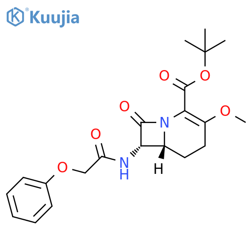 1-Azabicyclo[4.2.0]oct-2-ene-2-carboxylic acid, 3-methoxy-8-oxo-7-[(2-phenoxyacetyl)amino]-, 1,1-dimethylethyl ester, (6R,7S)-rel- structure