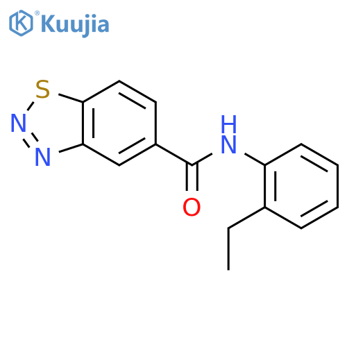 N-(2-ethylphenyl)-1,2,3-benzothiadiazole-5-carboxamide structure