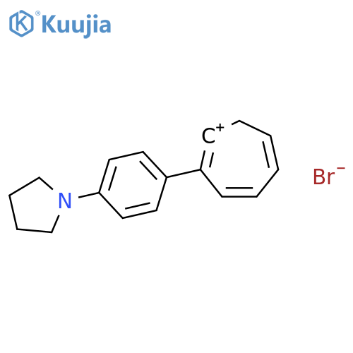 Cycloheptatrienylium, [4-(1-pyrrolidinyl)phenyl]-, bromide structure