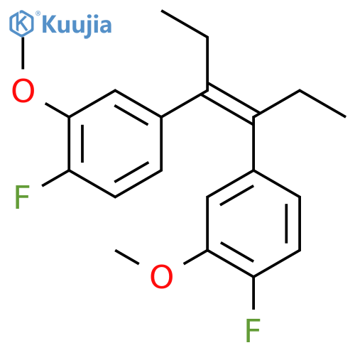 Benzene, 1,1'-(1,2-diethyl-1,2-ethenediyl)bis[4-fluoro-3-methoxy-, (Z)- structure