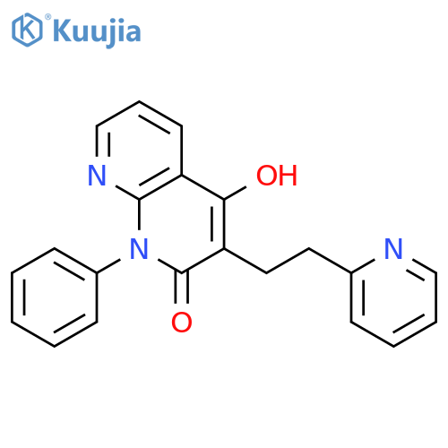1,8-Naphthyridin-2(1H)-one, 4-hydroxy-1-phenyl-3-[2-(2-pyridinyl)ethyl]- structure