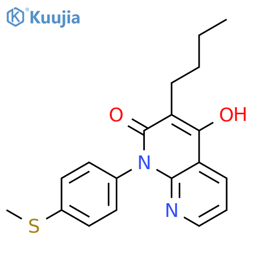 1,8-Naphthyridin-2(1H)-one, 3-butyl-4-hydroxy-1-[4-(methylthio)phenyl]- structure