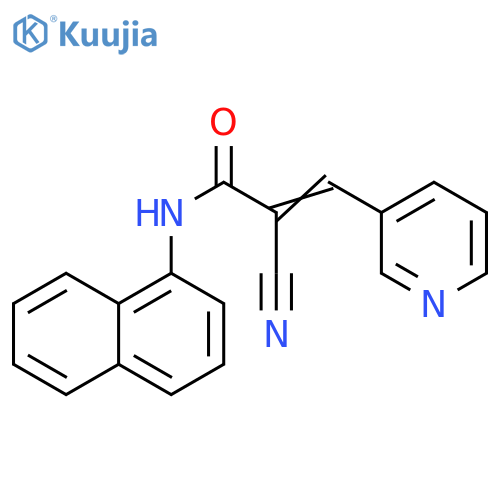 2-Propenamide, 2-cyano-N-1-naphthalenyl-3-(3-pyridinyl)- structure