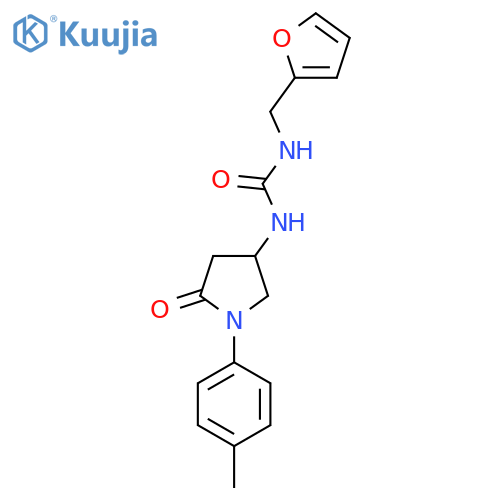 1-(furan-2-yl)methyl-3-1-(4-methylphenyl)-5-oxopyrrolidin-3-ylurea structure