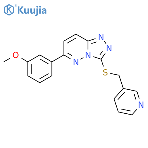 3-({6-(3-methoxyphenyl)-1,2,4triazolo4,3-bpyridazin-3-ylsulfanyl}methyl)pyridine structure