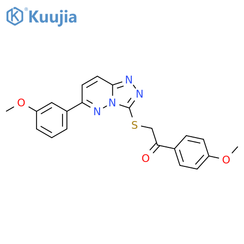 1-(4-methoxyphenyl)-2-{6-(3-methoxyphenyl)-1,2,4triazolo4,3-bpyridazin-3-ylsulfanyl}ethan-1-one structure