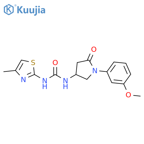 3-1-(3-methoxyphenyl)-5-oxopyrrolidin-3-yl-1-(4-methyl-1,3-thiazol-2-yl)urea structure
