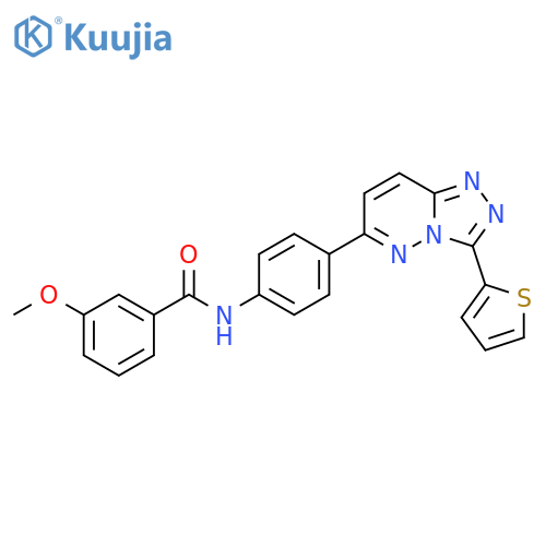 3-methoxy-N-{4-3-(thiophen-2-yl)-1,2,4triazolo4,3-bpyridazin-6-ylphenyl}benzamide structure