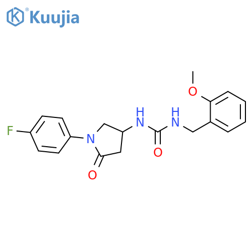 3-1-(4-fluorophenyl)-5-oxopyrrolidin-3-yl-1-(2-methoxyphenyl)methylurea structure