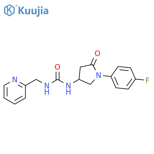 3-1-(4-fluorophenyl)-5-oxopyrrolidin-3-yl-1-(pyridin-2-yl)methylurea structure