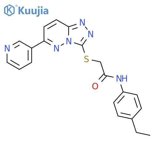 N-(4-ethylphenyl)-2-{6-(pyridin-3-yl)-1,2,4triazolo4,3-bpyridazin-3-ylsulfanyl}acetamide structure