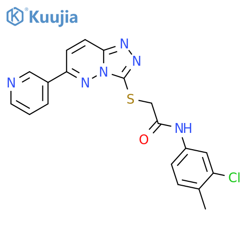 N-(3-chloro-4-methylphenyl)-2-{6-(pyridin-3-yl)-1,2,4triazolo4,3-bpyridazin-3-ylsulfanyl}acetamide structure