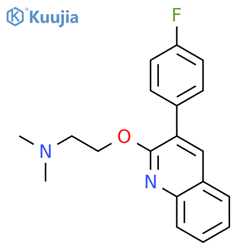 Ethanamine, 2-[[3-(4-fluorophenyl)-2-quinolinyl]oxy]-N,N-dimethyl- structure