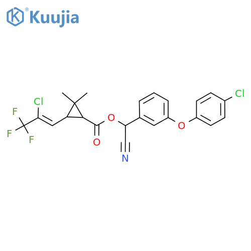 (Z)-(3-(4-Chlorophenoxy)phenyl)(cyano)methyl 3-(2-Chloro-3,3,3-trifluoroprop-1-en-1-yl)-2,2-dimethylcyclopropanecarboxylate structure