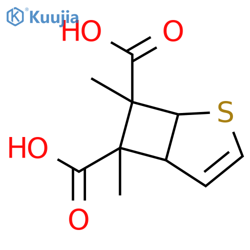 2-Thiabicyclo[3.2.0]hept-3-ene-6,7-dicarboxylic acid, 6,7-dimethyl- structure