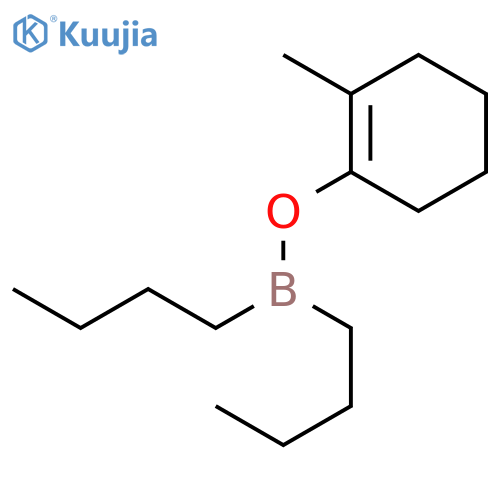 Borinic acid, dibutyl-, 2-methyl-1-cyclohexen-1-yl ester structure