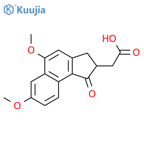 1H-Benz[e]indene-2-acetic acid, 2,3-dihydro-5,7-dimethoxy-1-oxo- structure