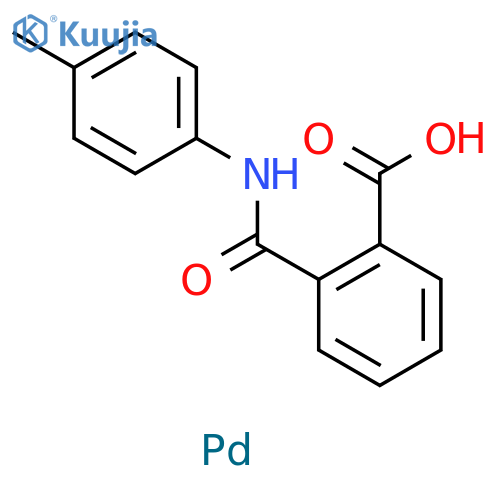 Benzoic acid, 2-[[(4-methylphenyl)amino]carbonyl]-, palladium(2+) salt(2:1) structure
