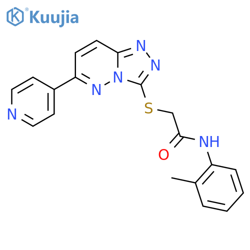N-(2-methylphenyl)-2-{6-(pyridin-4-yl)-1,2,4triazolo4,3-bpyridazin-3-ylsulfanyl}acetamide structure
