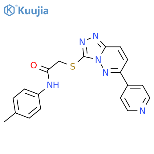 N-(4-methylphenyl)-2-{6-(pyridin-4-yl)-1,2,4triazolo4,3-bpyridazin-3-ylsulfanyl}acetamide structure