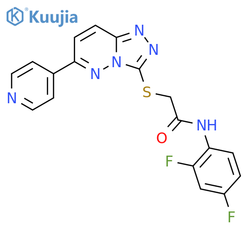 N-(2,4-difluorophenyl)-2-{6-(pyridin-4-yl)-1,2,4triazolo4,3-bpyridazin-3-ylsulfanyl}acetamide structure
