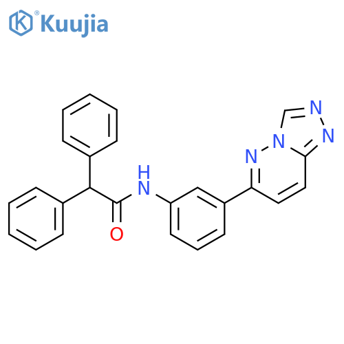 2,2-diphenyl-N-(3-{1,2,4triazolo4,3-bpyridazin-6-yl}phenyl)acetamide structure