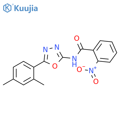 N-5-(2,4-dimethylphenyl)-1,3,4-oxadiazol-2-yl-2-nitrobenzamide structure
