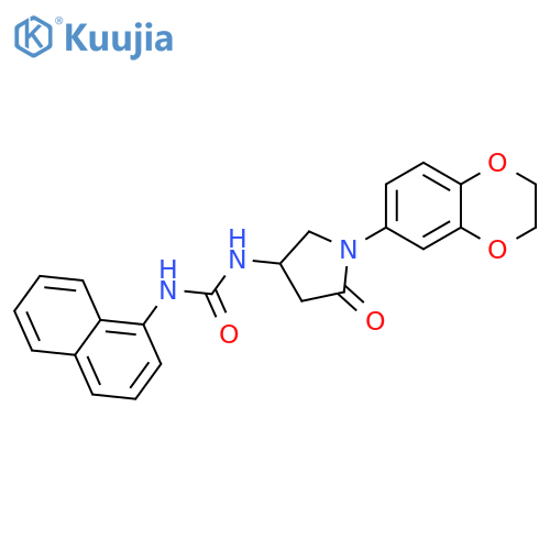 3-1-(2,3-dihydro-1,4-benzodioxin-6-yl)-5-oxopyrrolidin-3-yl-1-(naphthalen-1-yl)urea structure