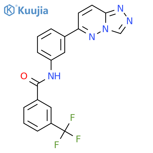 N-(3-{1,2,4triazolo4,3-bpyridazin-6-yl}phenyl)-3-(trifluoromethyl)benzamide structure