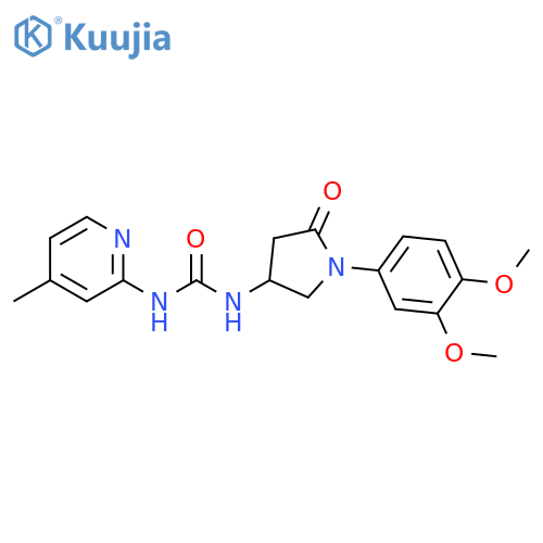3-1-(3,4-dimethoxyphenyl)-5-oxopyrrolidin-3-yl-1-(4-methylpyridin-2-yl)urea structure