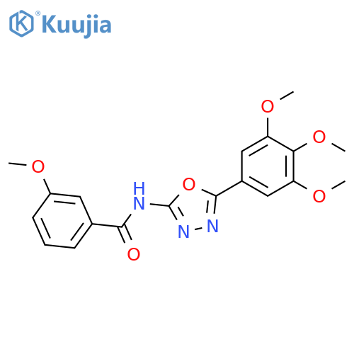 3-methoxy-N-5-(3,4,5-trimethoxyphenyl)-1,3,4-oxadiazol-2-ylbenzamide structure