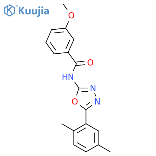 N-5-(2,5-dimethylphenyl)-1,3,4-oxadiazol-2-yl-3-methoxybenzamide structure