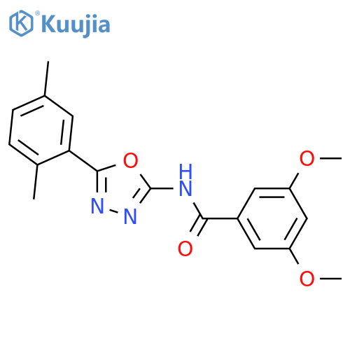 N-5-(2,5-dimethylphenyl)-1,3,4-oxadiazol-2-yl-3,5-dimethoxybenzamide structure