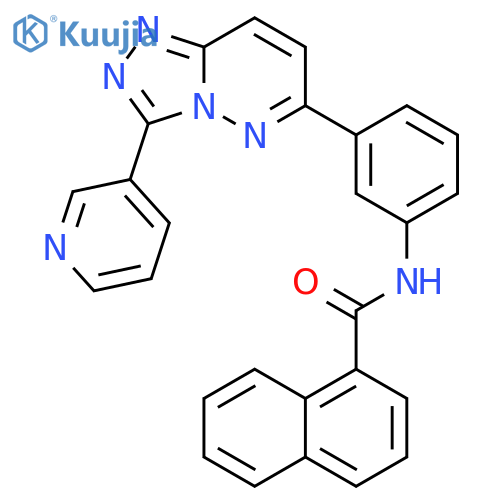 N-{3-3-(pyridin-3-yl)-1,2,4triazolo4,3-bpyridazin-6-ylphenyl}naphthalene-1-carboxamide structure