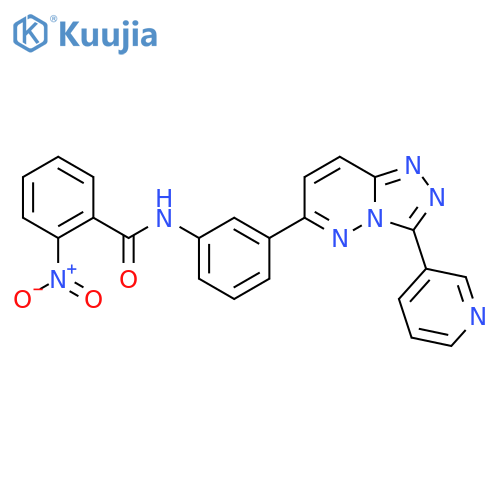 2-nitro-N-{3-3-(pyridin-3-yl)-1,2,4triazolo4,3-bpyridazin-6-ylphenyl}benzamide structure