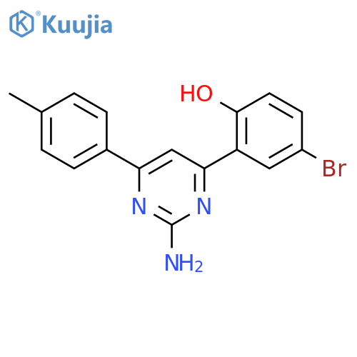 Phenol, 2-[2-amino-6-(4-methylphenyl)-4-pyrimidinyl]-4-bromo- structure