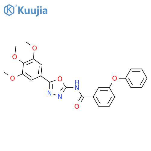 3-phenoxy-N-5-(3,4,5-trimethoxyphenyl)-1,3,4-oxadiazol-2-ylbenzamide structure