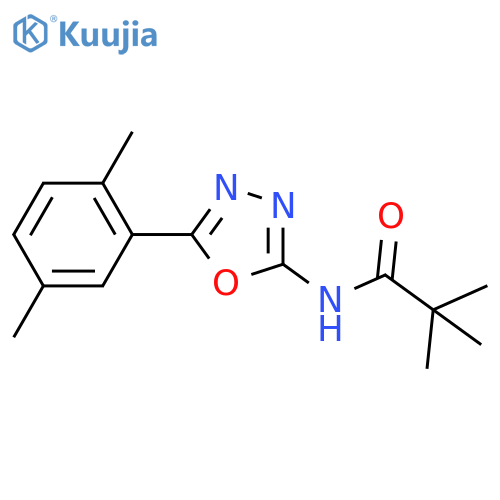 N-5-(2,5-dimethylphenyl)-1,3,4-oxadiazol-2-yl-2,2-dimethylpropanamide structure