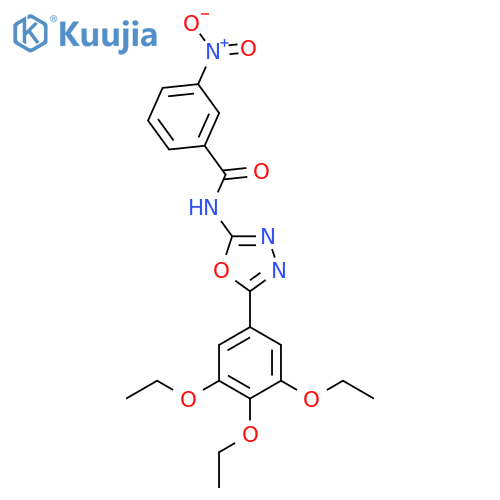 3-nitro-N-5-(3,4,5-triethoxyphenyl)-1,3,4-oxadiazol-2-ylbenzamide structure