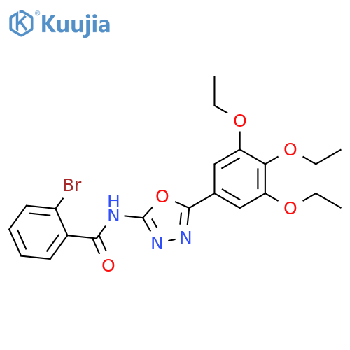 2-bromo-N-5-(3,4,5-triethoxyphenyl)-1,3,4-oxadiazol-2-ylbenzamide structure