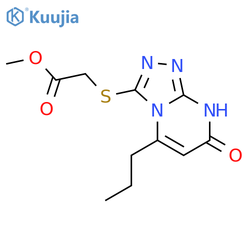 methyl 2-({7-oxo-5-propyl-7H,8H-1,2,4triazolo4,3-apyrimidin-3-yl}sulfanyl)acetate structure