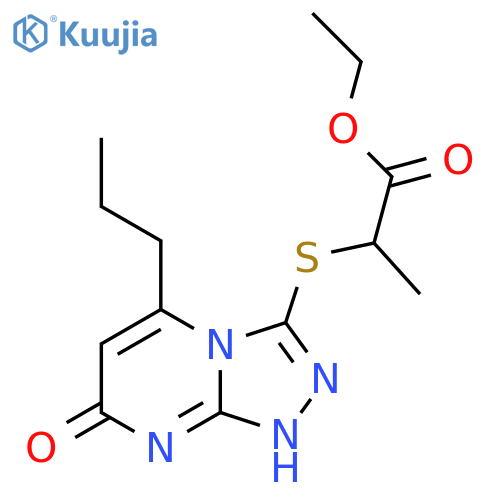 ethyl 2-({7-oxo-5-propyl-7H,8H-1,2,4triazolo4,3-apyrimidin-3-yl}sulfanyl)propanoate structure