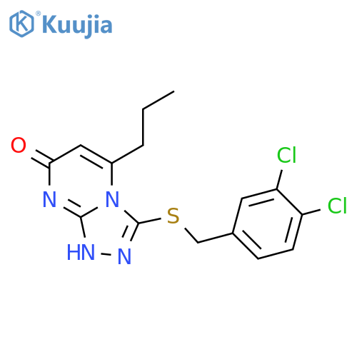 3-{(3,4-dichlorophenyl)methylsulfanyl}-5-propyl-7H,8H-1,2,4triazolo4,3-apyrimidin-7-one structure