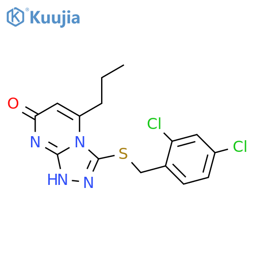 3-{(2,4-dichlorophenyl)methylsulfanyl}-5-propyl-7H,8H-1,2,4triazolo4,3-apyrimidin-7-one structure